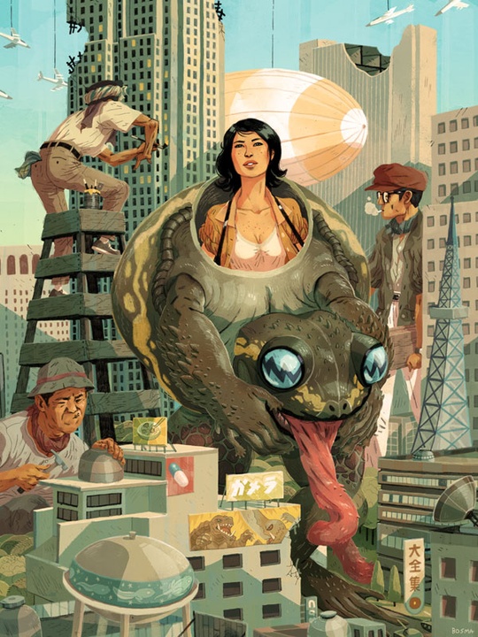 Frog Kaiju by Sam Bosma