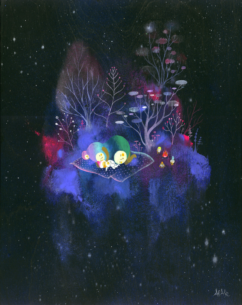 Cosmic Nap Limited Edition Print by apak