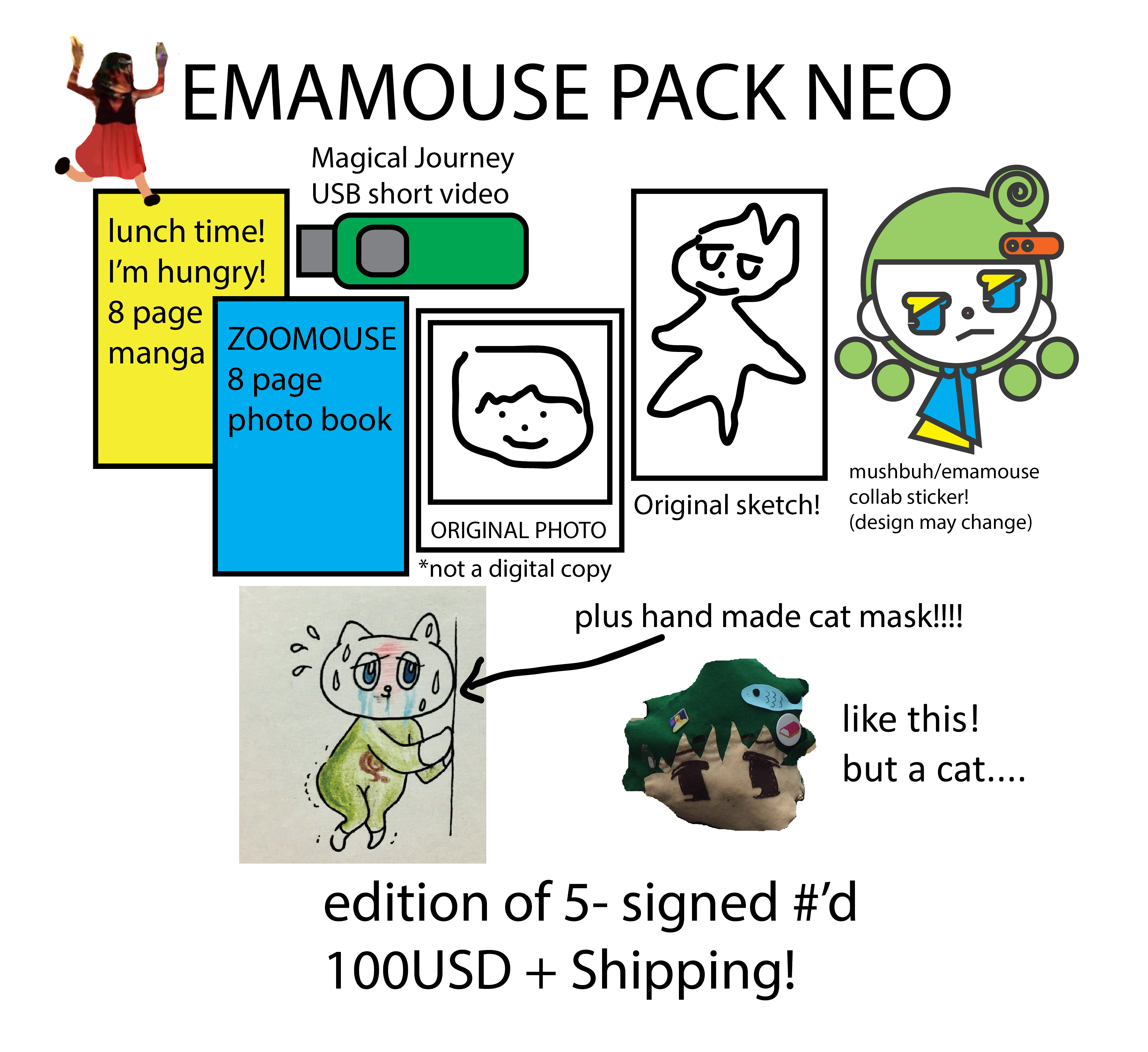 (pre order) EMAMOUSE PACK +++ (WITH MASK!) – $100.00
