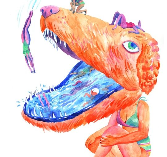 Pool Dog by Lisa Hanawalt