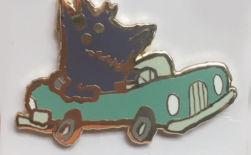 Car Dog Enamel Pin