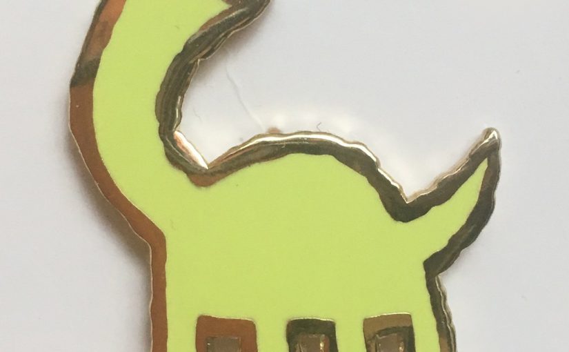 Long Neck Enamel Pin