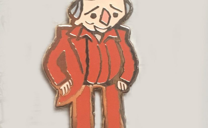 Man in Red Enamel Pin