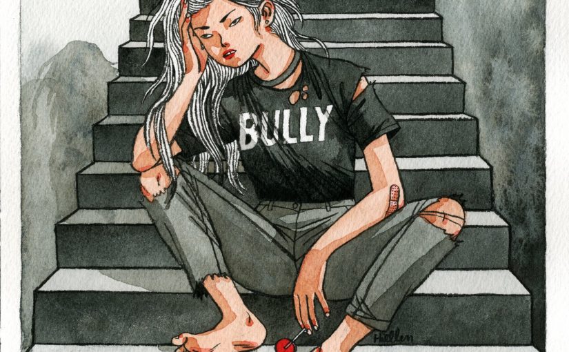 BULLY original watercolor illustration – $150.00