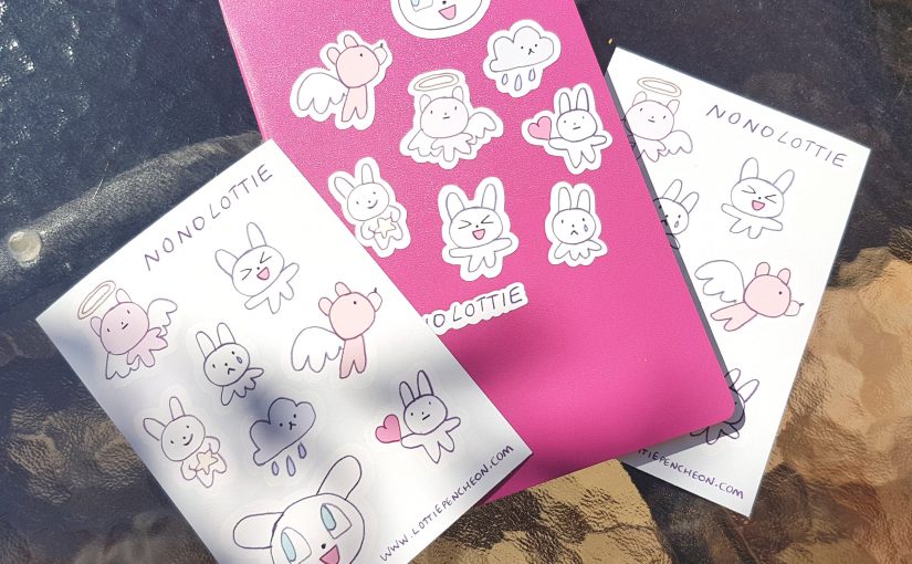 angelic vinyl sticker sheet – £3.00